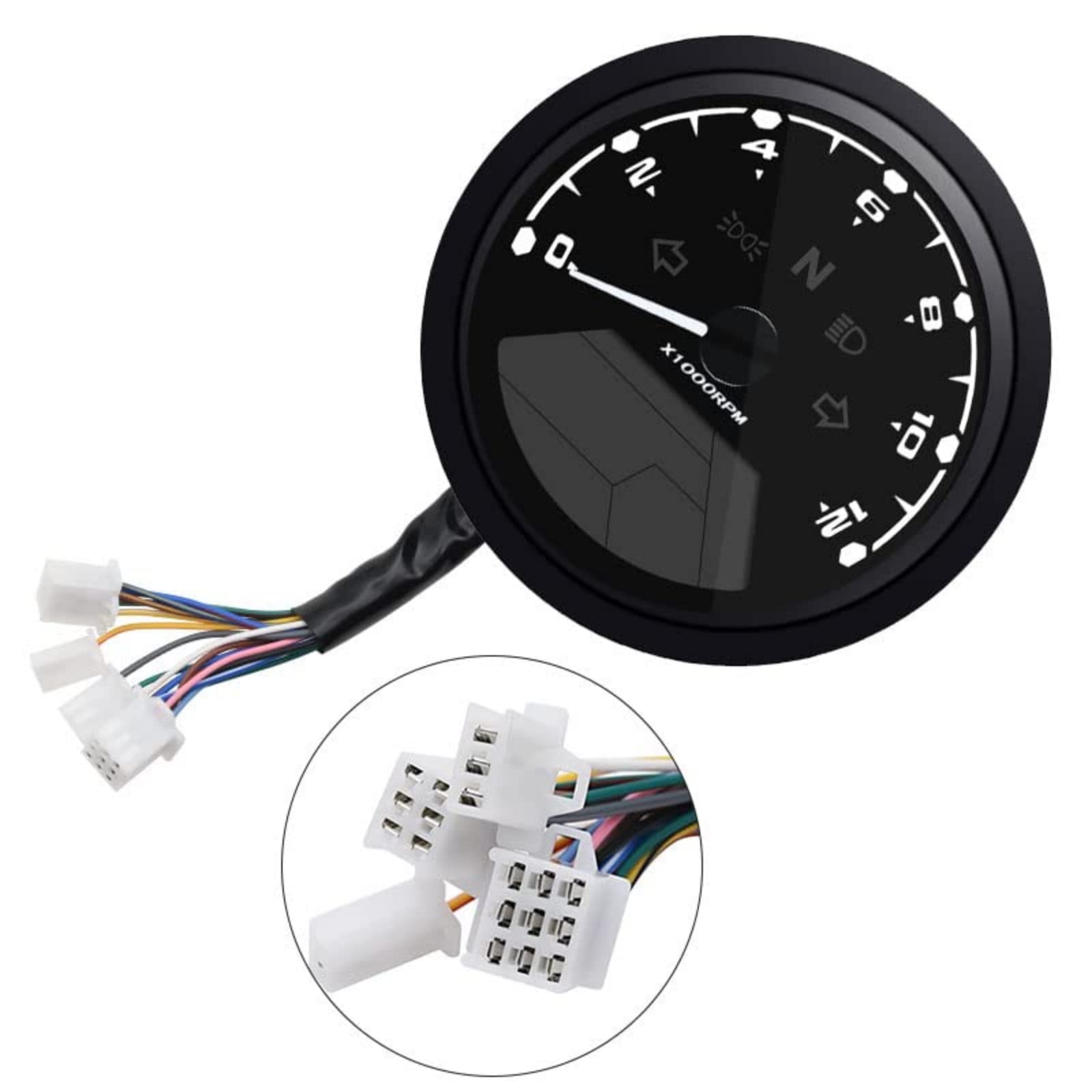 タコメーター オドメーター 12000RPM 199km/h Amazon.co.jp: KAOLALI デジタルゲージ オートバイ スピードメーター